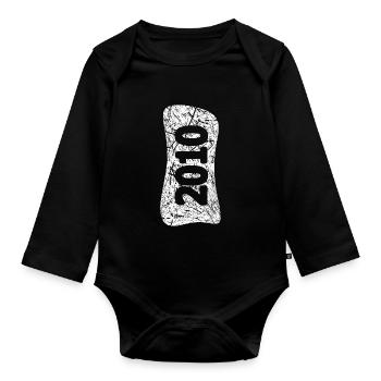 Wedding Anniversary 2010 - Organic Longsleeve Baby Bodysuit - black - Front