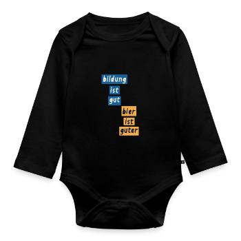 Informatiker Programmierer Admin Nerd Geschenk - Baby Bio-Langarm-Body - Schwarz - Vorne