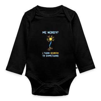 Neurone Neuronon Enseignant Cadeau - Body Bébé bio manches longues - noir - Devant