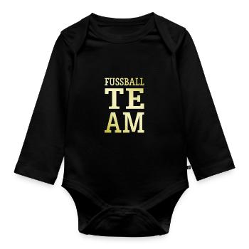Soccer Team Team - Organic Longsleeve Baby Bodysuit - black - Front