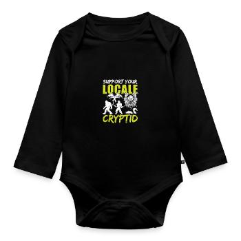 UFO Fantasy Cryptid Supports local Cryptid - Organic Longsleeve Baby Bodysuit - black - Front