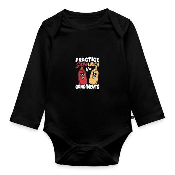 Gewürz Mittagessen Gewürze Sauce - Baby Bio-Langarm-Body - Schwarz - Vorne
