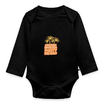 Vacances Curaçao - Body Bébé bio manches longues - noir - Devant