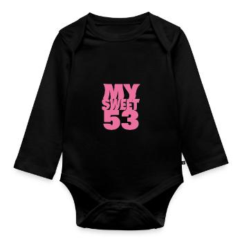 Sweet 53 - Baby Bio-Langarm-Body - Schwarz - Vorne