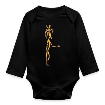 Dreadlocks Guy - Organic Longsleeve Baby Bodysuit - black - Front