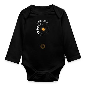 Reine Balance - Astrologie - Body Bébé bio manches longues - noir - Devant