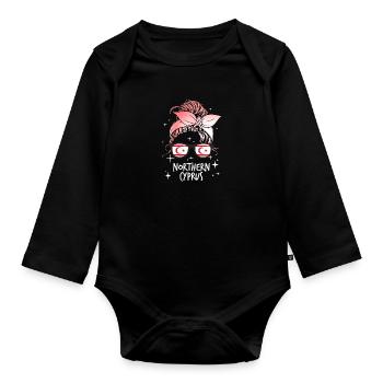 Nordzypern - Baby Bio-Langarm-Body - Schwarz - Vorne