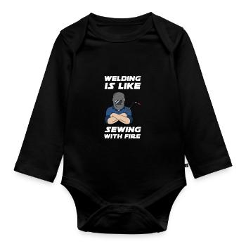 Soudeur Soudage Métallurgiste Schlosser - Body Bébé bio manches longues - noir - Devant
