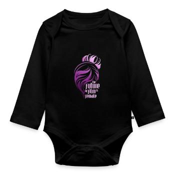 Regisseur Film Filmcrew Geschenk - Baby Bio-Langarm-Body - Schwarz - Vorne
