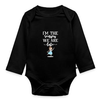 Baby - Organic Longsleeve Baby Bodysuit - black - Front