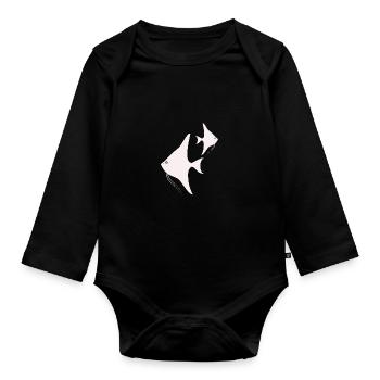 Fisch Aquarium Meerestier Klima Umweltschutz - Baby Bio-Langarm-Body - Schwarz - Vorne