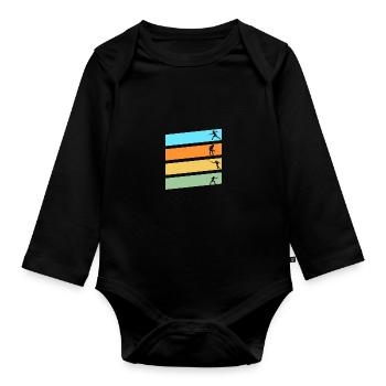 Fechter Fechten - Baby Bio-Langarm-Body - Schwarz - Vorne