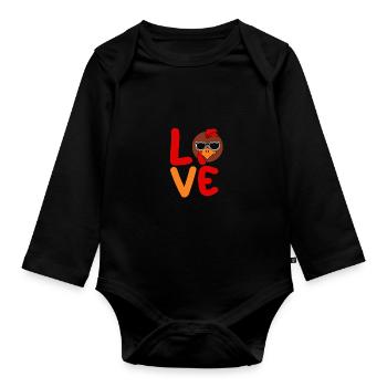 Turkey - Organic Longsleeve Baby Bodysuit - black - Front