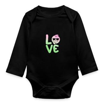 Turkey - Organic Longsleeve Baby Bodysuit - black - Front