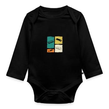 Harmonica Harmonica - Organic Longsleeve Baby Bodysuit - black - Front