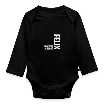 Felix - Body Bébé bio manches longues - noir - Devant
