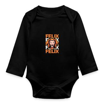 Leo Felix - Body Bébé bio manches longues - noir - Devant