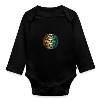 Frank - Organic Longsleeve Baby Bodysuit - black - Front