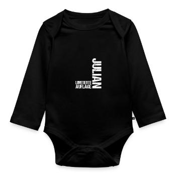 Julian - Baby Bio-Langarm-Body - Schwarz - Vorne