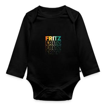 Fritz - Baby Bio-Langarm-Body - Schwarz - Vorne