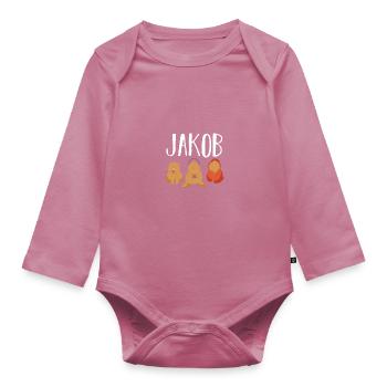 Gamer Zocker Zocken Gaming Jakob - Body Bébé bio manches longues - mauve - Devant