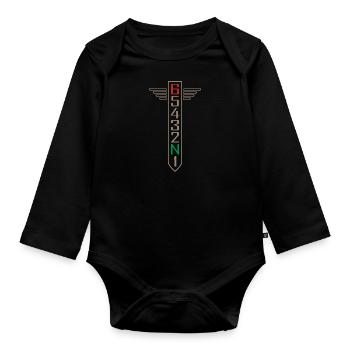 Motorcycle Bike Gift Gas Hobby Lifestyle - Organic Longsleeve Baby Bodysuit - black - Front