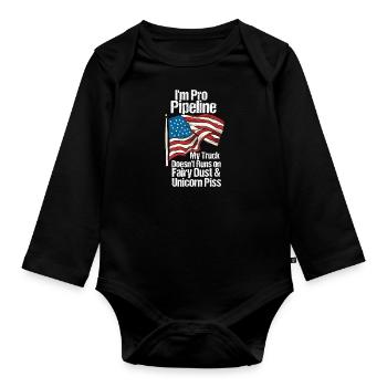 I'm Pro Pipeline - Baby Bio-Langarm-Body - Schwarz - Vorne