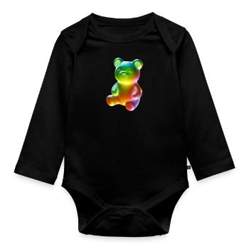 Gommeux - Body Bébé bio manches longues - noir - Devant