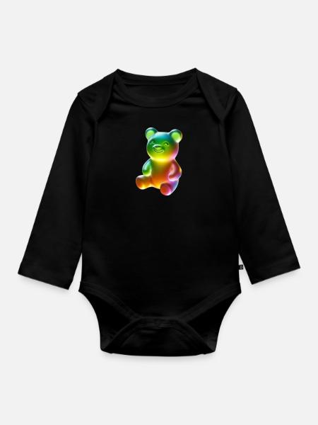 Gummibärchen - Baby Bio-Langarm-Body - Schwarz