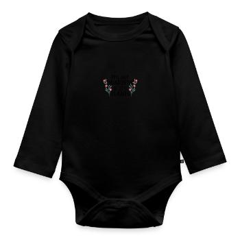 Its Not Hoarding If Its Plants - Baby Bio-Langarm-Body - Schwarz - Vorne