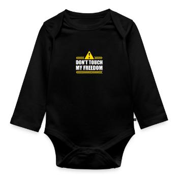 Dont Touch My Freedom 2nd Amendment US - Baby Bio-Langarm-Body - Schwarz - Vorne