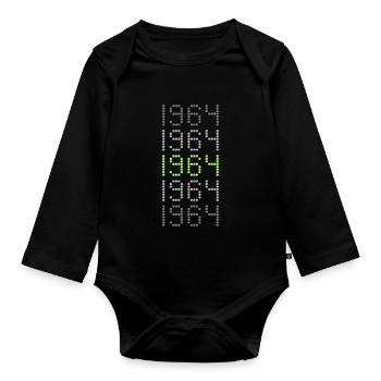 1964 - Baby Bio-Langarm-Body - Schwarz - Vorne