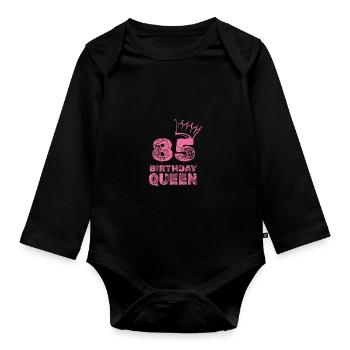 85 - Baby Bio-Langarm-Body - Schwarz - Vorne
