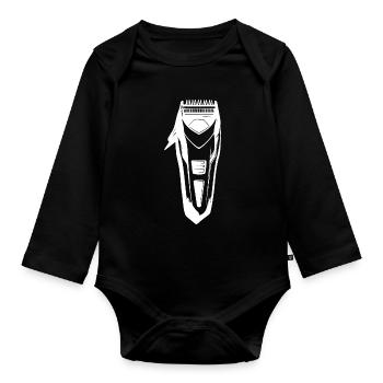 Hair clippers hairdresser - Organic Longsleeve Baby Bodysuit - black - Front