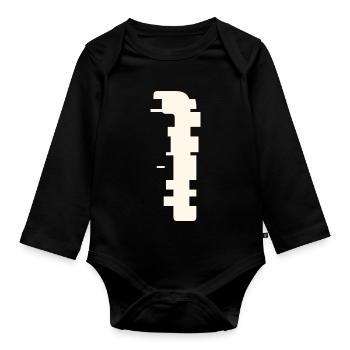 1 - Baby Bio-Langarm-Body - Schwarz - Vorne