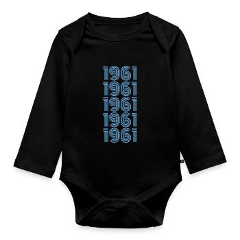 Sport 1961 - Organic Longsleeve Baby Bodysuit - black - Front