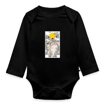 La carte de tarot Star Funny Cat Tarot Card Un Tarot - Body Bébé bio manches longues - noir - Devant
