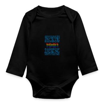 1981 - Organic Longsleeve Baby Bodysuit - black - Front