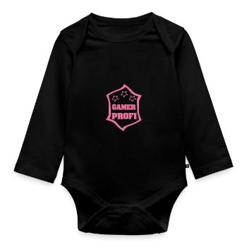 Beruf Gamer - Baby Bio-Langarm-Body - Schwarz - Vorne