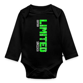 Limited Edition - Organic Longsleeve Baby Bodysuit - black - Front