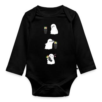 Geist K II Meter - Baby Bio-Langarm-Body - Schwarz - Vorne