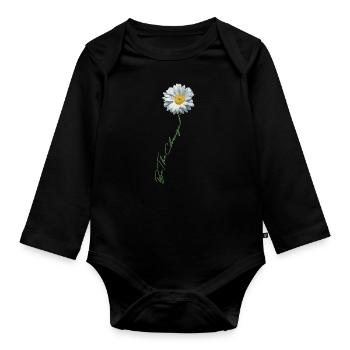 Be The Change Respekt Toleranz & Menschlichkeit - Baby Bio-Langarm-Body - Schwarz - Vorne