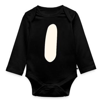 1 - Baby Bio-Langarm-Body - Schwarz - Vorne
