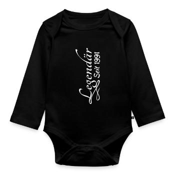 Style 1991 - Baby Bio-Langarm-Body - Schwarz - Vorne