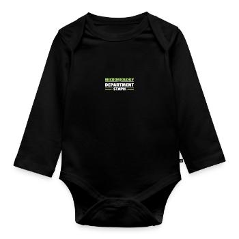 Science Microbiology Microbiologist - Organic Longsleeve Baby Bodysuit - black - Front