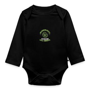 Science Microbiology Microbiologist - Organic Longsleeve Baby Bodysuit - black - Front