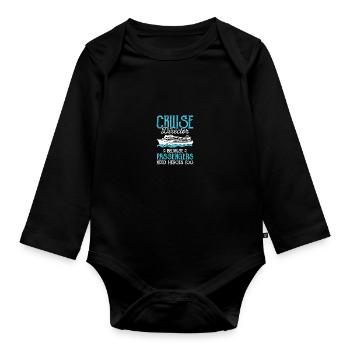 Directeur de croisière - Body Bébé bio manches longues - noir - Devant