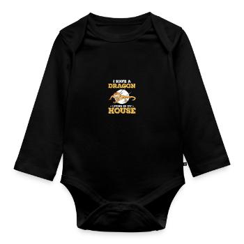 Bartagame - Baby Bio-Langarm-Body - Schwarz - Vorne