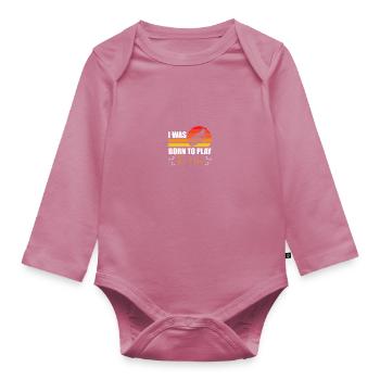 Tiefes Blech Marschieren Bariton Euphonium - Baby Bio-Langarm-Body - Mauve - Vorne