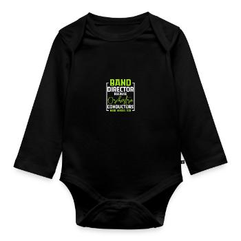Chapel teacher Kapellmeister - Organic Longsleeve Baby Bodysuit - black - Front
